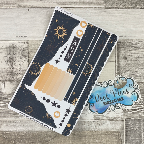 (0403) Passion Planner Daily Wave stickers - Constellations