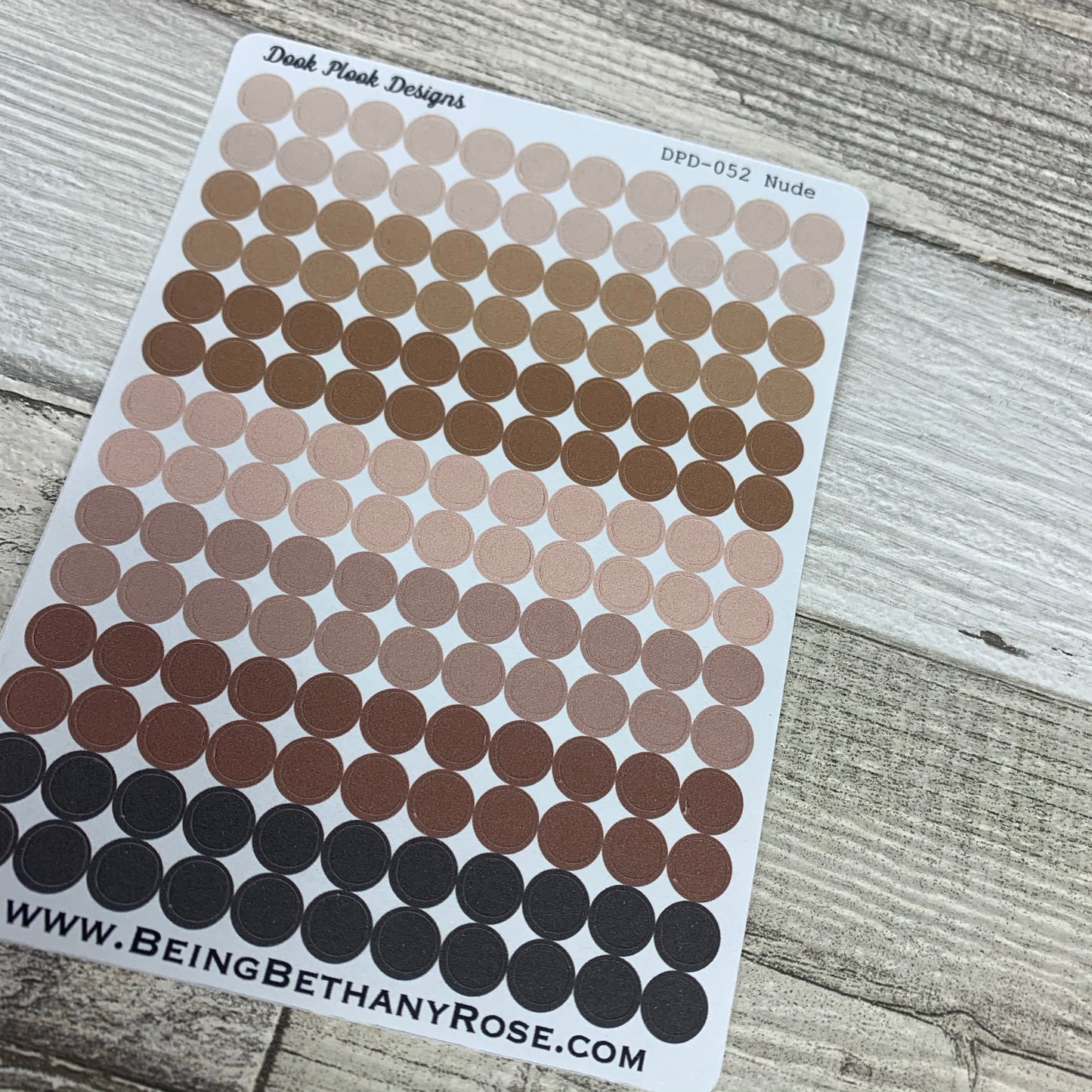 Quarter inch dot stickers (DPD052 Nude colour)