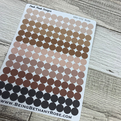 Quarter inch dot stickers (DPD052 Nude colour)