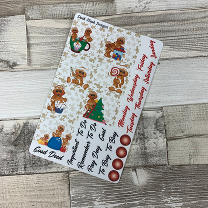 Gingerbread Monthly View Kit (can change month) for the Erin Condren Planners