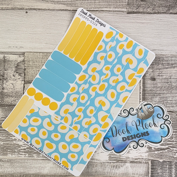 (0326) Passion Planner Daily stickers - Fried Egg