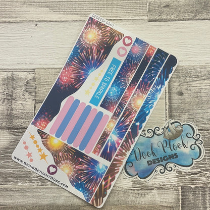 (0567) Passion Planner Daily Wave stickers - Fireworks