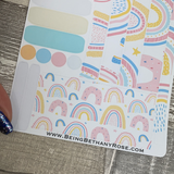 (0333) Passion Planner Daily stickers - Rainbow