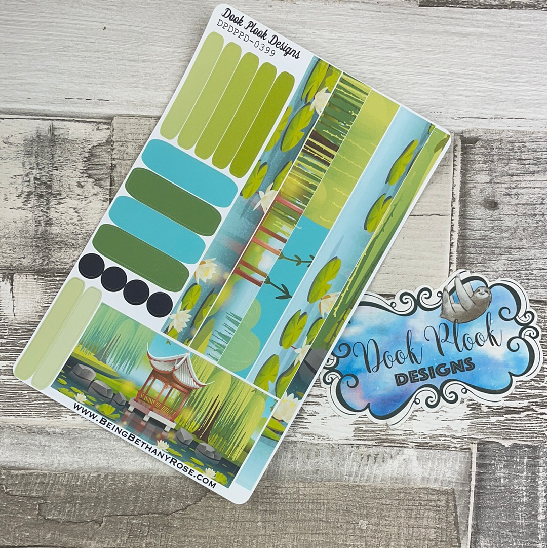 (0399) Passion Planner Daily stickers - lily pad