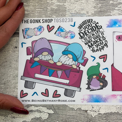 Wilma pink truck Gonk Stickers (TGS0238)