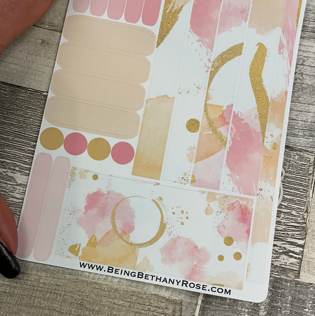 (0299) Passion Planner Daily stickers - Gold Swirl
