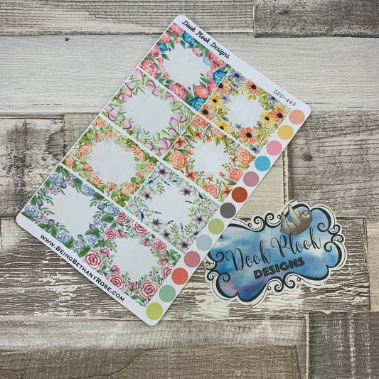 Watercolour flower box stickers  (DPD449)