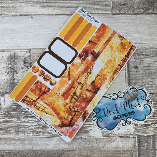 (0168) Passion Planner Daily stickers - Water colour Autumn