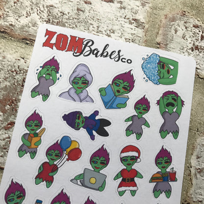 Zombabe Mixed Sampler sheet stickers (ZB00)