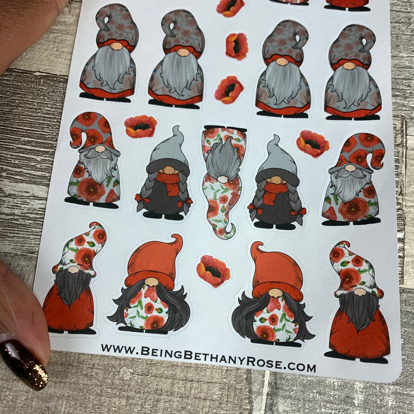 Poppy Gonk Character Stickers Mixed (DPD-1877)