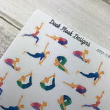 Water colour yoga stickers (DPD596)