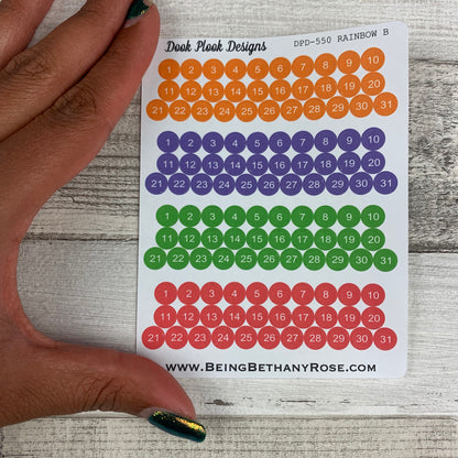 Quarter inch date dot stickers (DPD550)