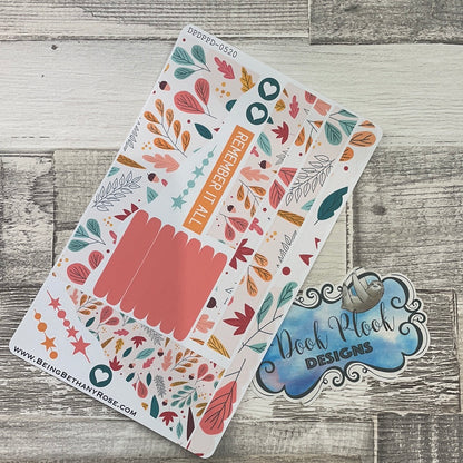 (0520) Passion Planner Daily Wave stickers - Leaves are falling
