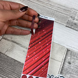 Passion Planner Hour Cover up / Washi strip stickers Red Stripe (DPDW-37)