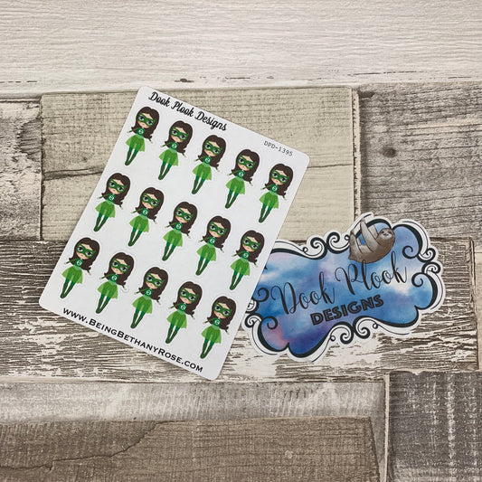 Superhero - Green stickers (DPD1395)