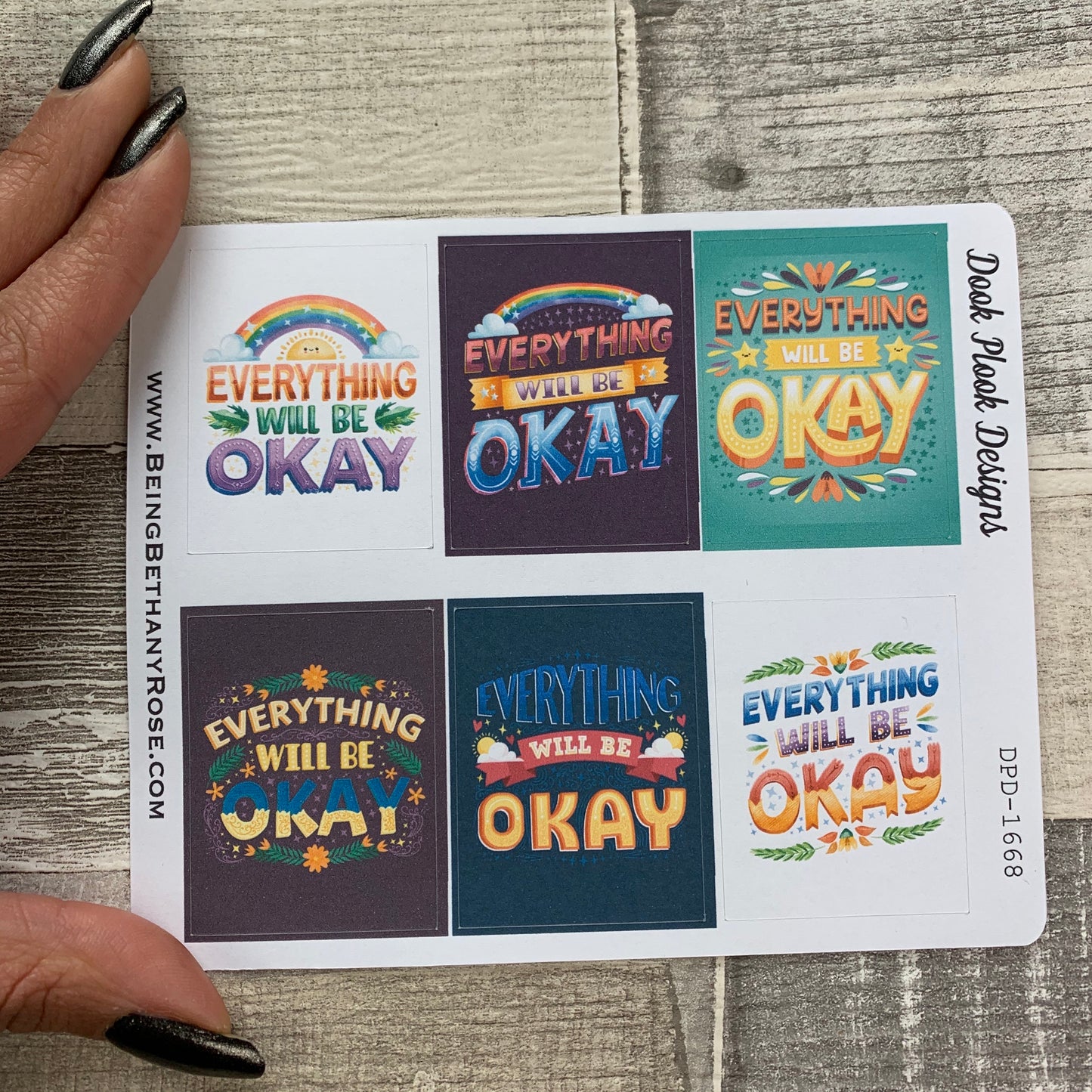 Everything will be ok full box stickers for Erin Condren (DPD1668)