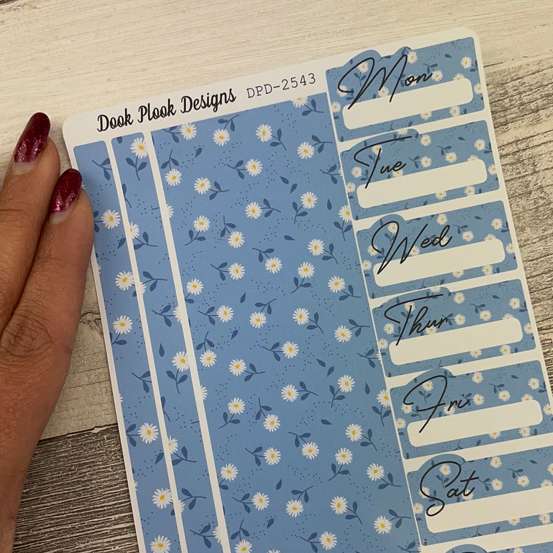 One sheet week planner stickers - Daisy (DPD2543)