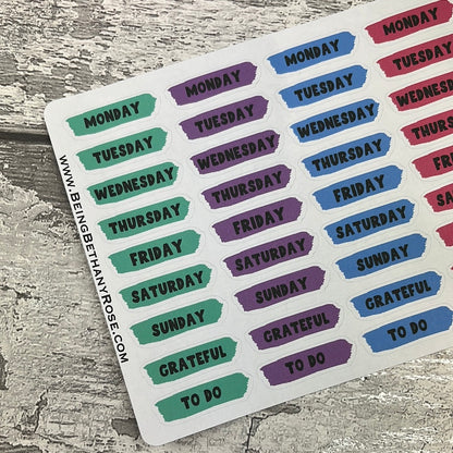Days of the week stickers (DPD2920)