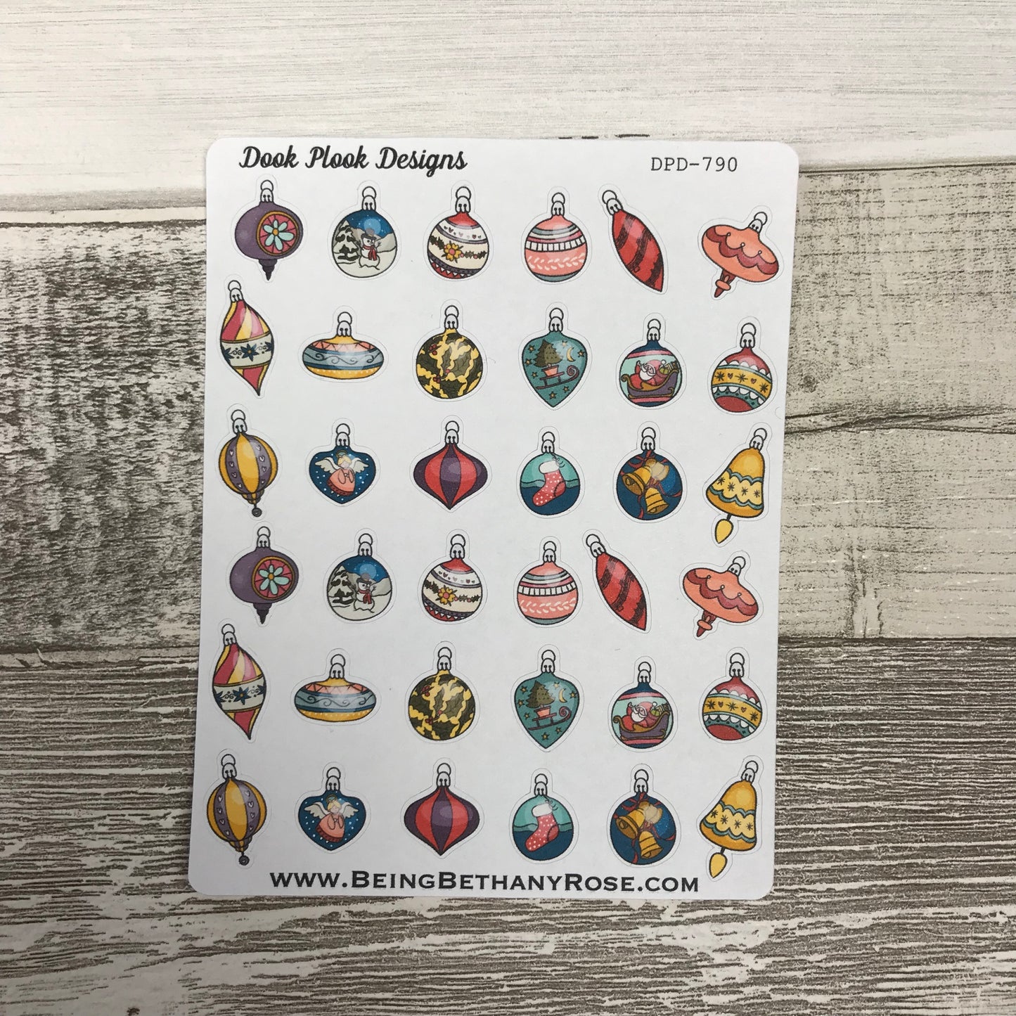 Christmas bauble stickers (DPD790)