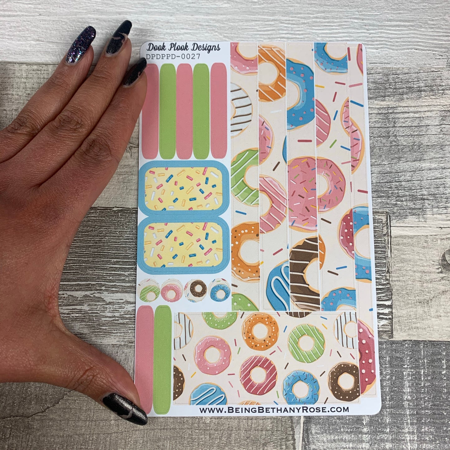 (0027) Passion Planner Daily stickers - Donuts
