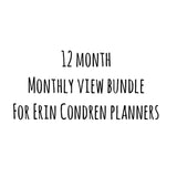 Erin Condren Monthly View Kit Bundle (12 month)