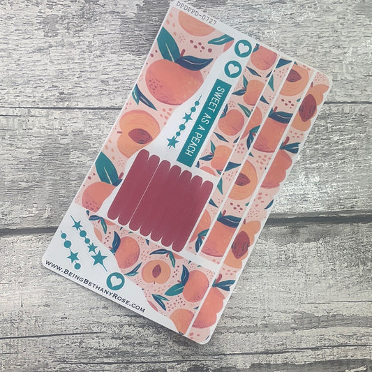 (0727) Passion Planner Daily Wave stickers - Peachy Cate