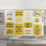 Postives Quotes in Yellow box sticker (DPD1346)