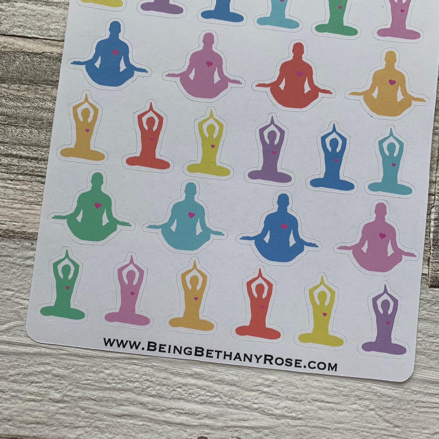 Yoga stickers for Erin Condren, Plum Paper, Filofax, Kikki K (DPD021-023)