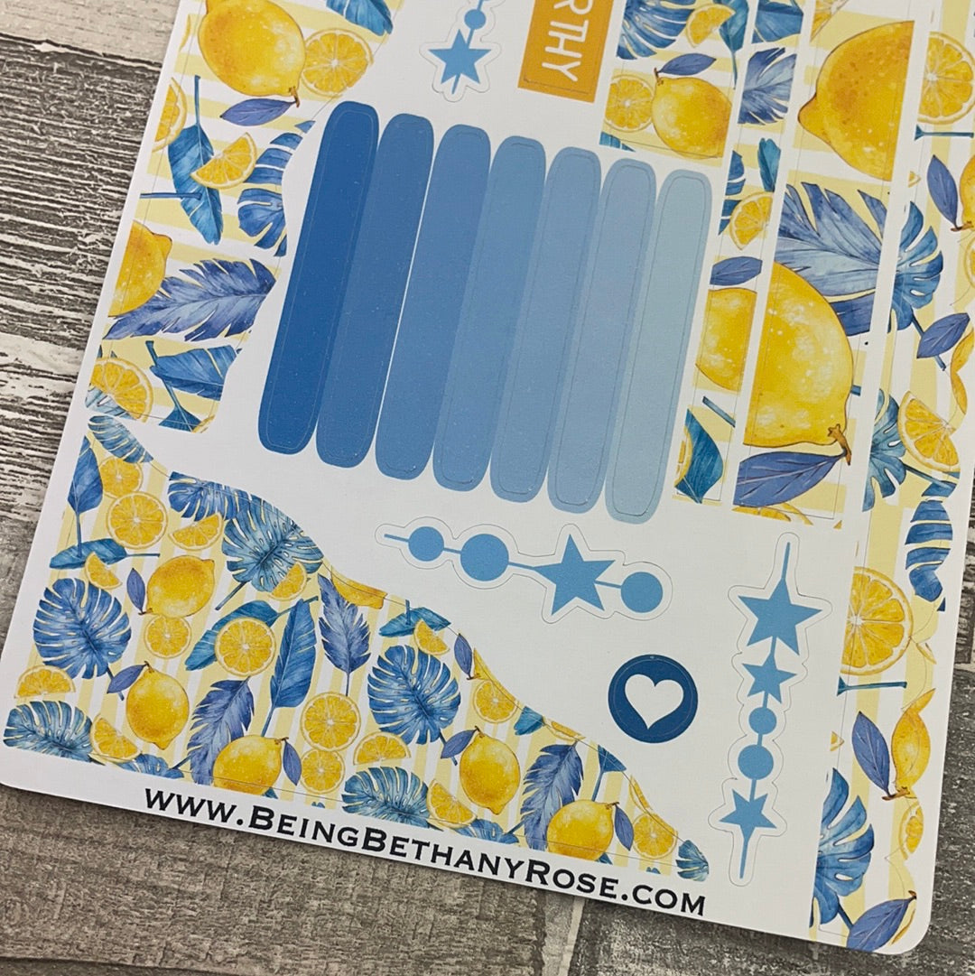 (0480) Passion Planner Daily Wave stickers - Make Lemonade