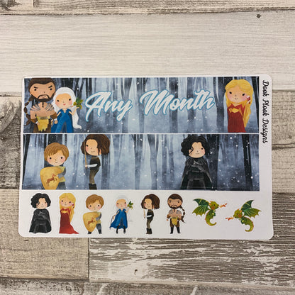 Winter is coming (any month) Monthly View Kit for the Erin Condren Planners