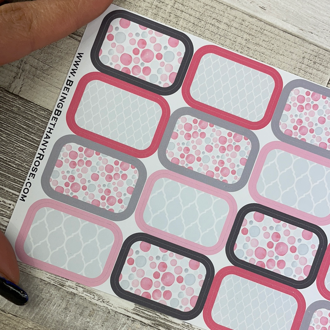 Pink Spots half box stickers (DPD2045)