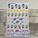 Tooth fairy stickers for Erin Condren, Plum Paper, Filofax, Kikki K (DPD322)
