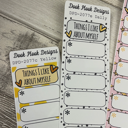 Things I Like about Myself stickers for bullet journals etc (DPD2077)