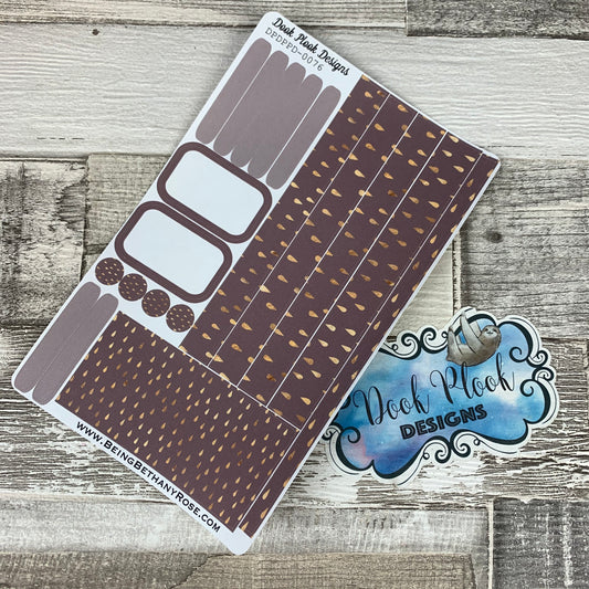 (0076) Passion Planner Daily stickers - Raindrop Mauve