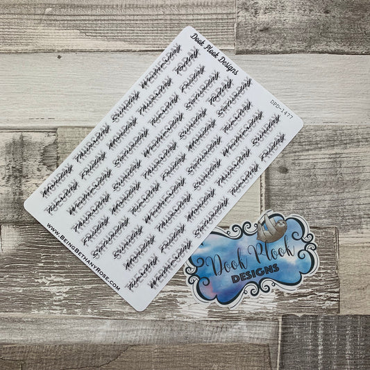 Day cover up / week day stickers  (DPD1477)