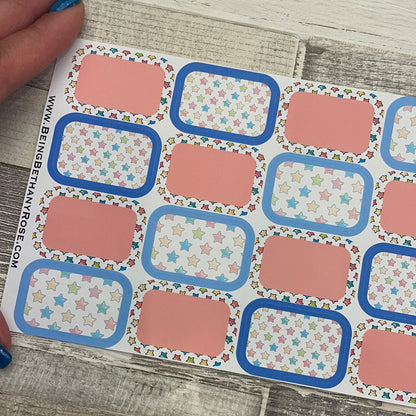 Colourful Stars half box stickers (DPD2180)