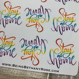 Stay at home lettering stickers (DPD 1674)