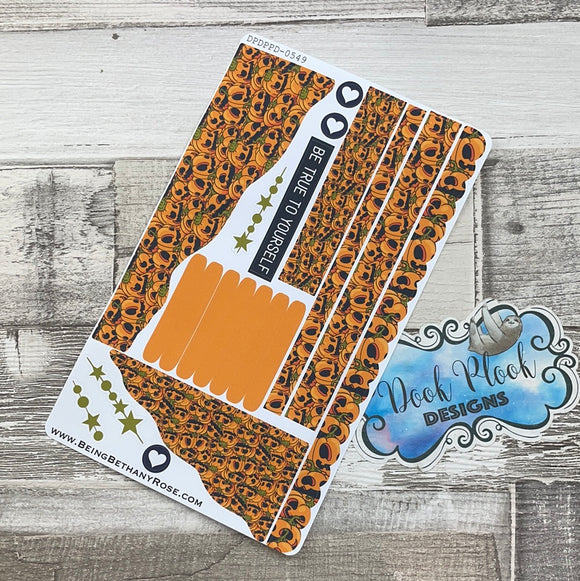 (0549) Passion Planner Daily Wave stickers - Halloween Pumpkins