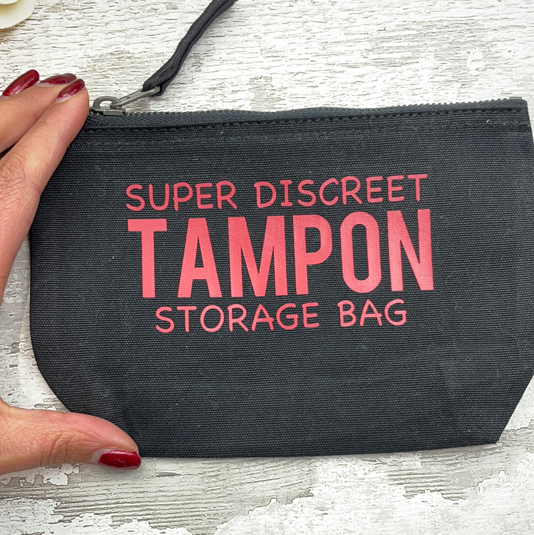 Super Discreet Tampon storage Bag - Tampon, pad, sanitary bag / Period Bag