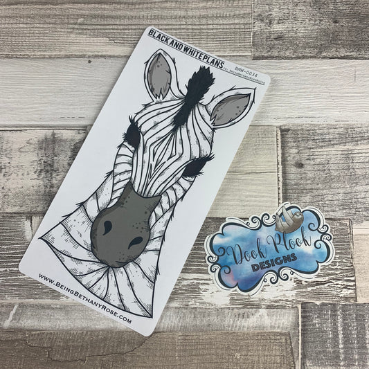 Bullet Journal Style Zebra tracker sticker (Bujo034)