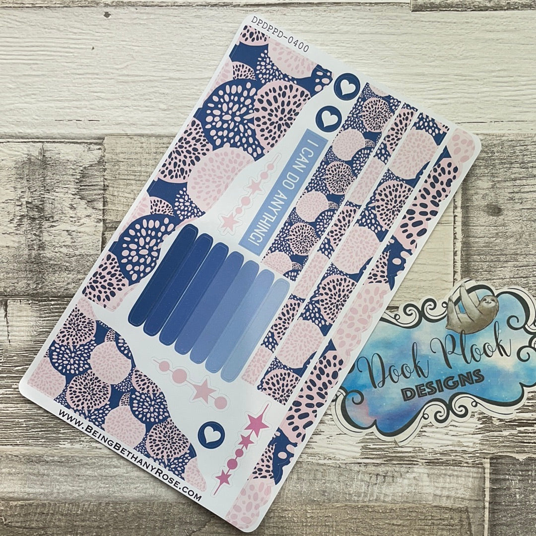 (400) Passion Planner Daily Wave stickers - Dahlia Bloom