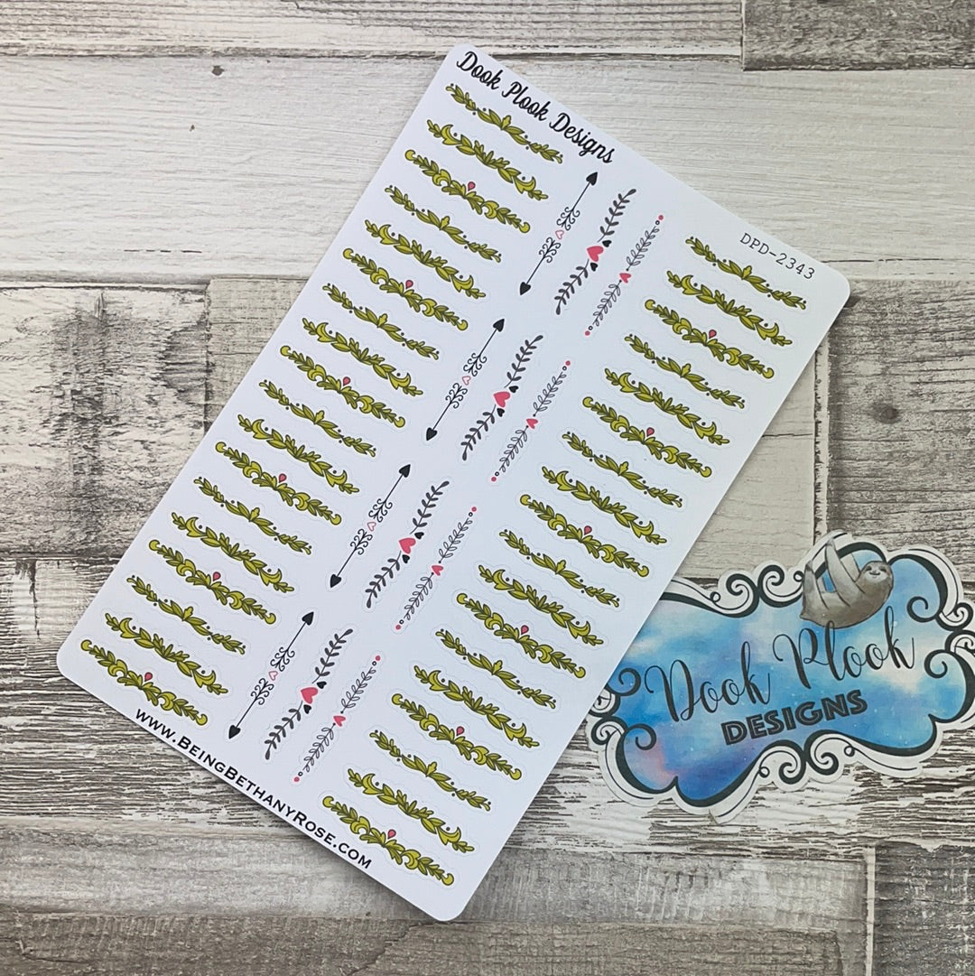 Floral Divider stickers (DPD2343)