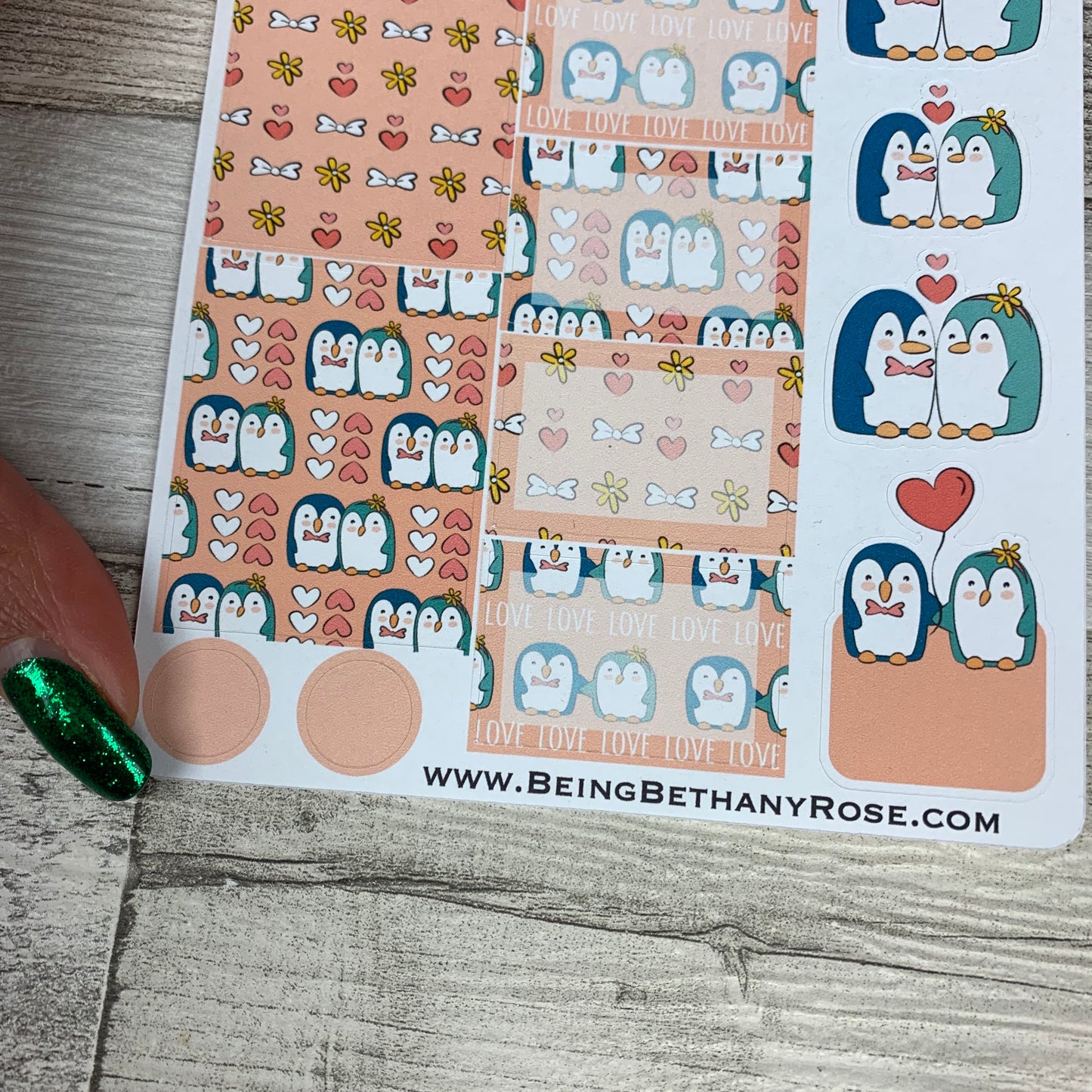 Penguin love stickers (DPD485)