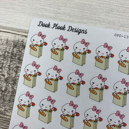Octopus Character Grocery / Food shopping stickers (DPD 1372)