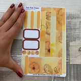 (0126) Passion Planner Daily stickers - Watercolour Floral Yellow