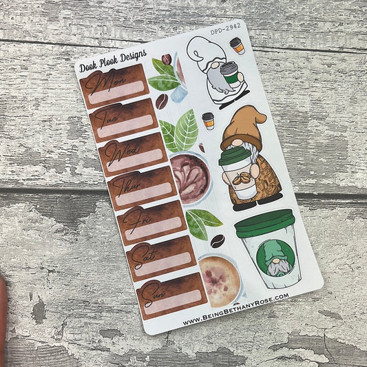 Lottie Coffee Days / Characters Journal planner stickers (DPD2942)