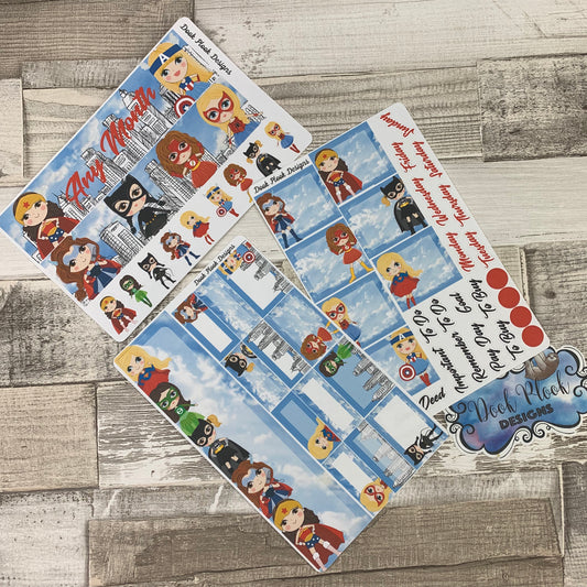 Superhero kit (can change month) Monthly View Kit for the Erin Condren Planners