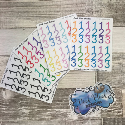 Number list 123 stickers (DPD600)