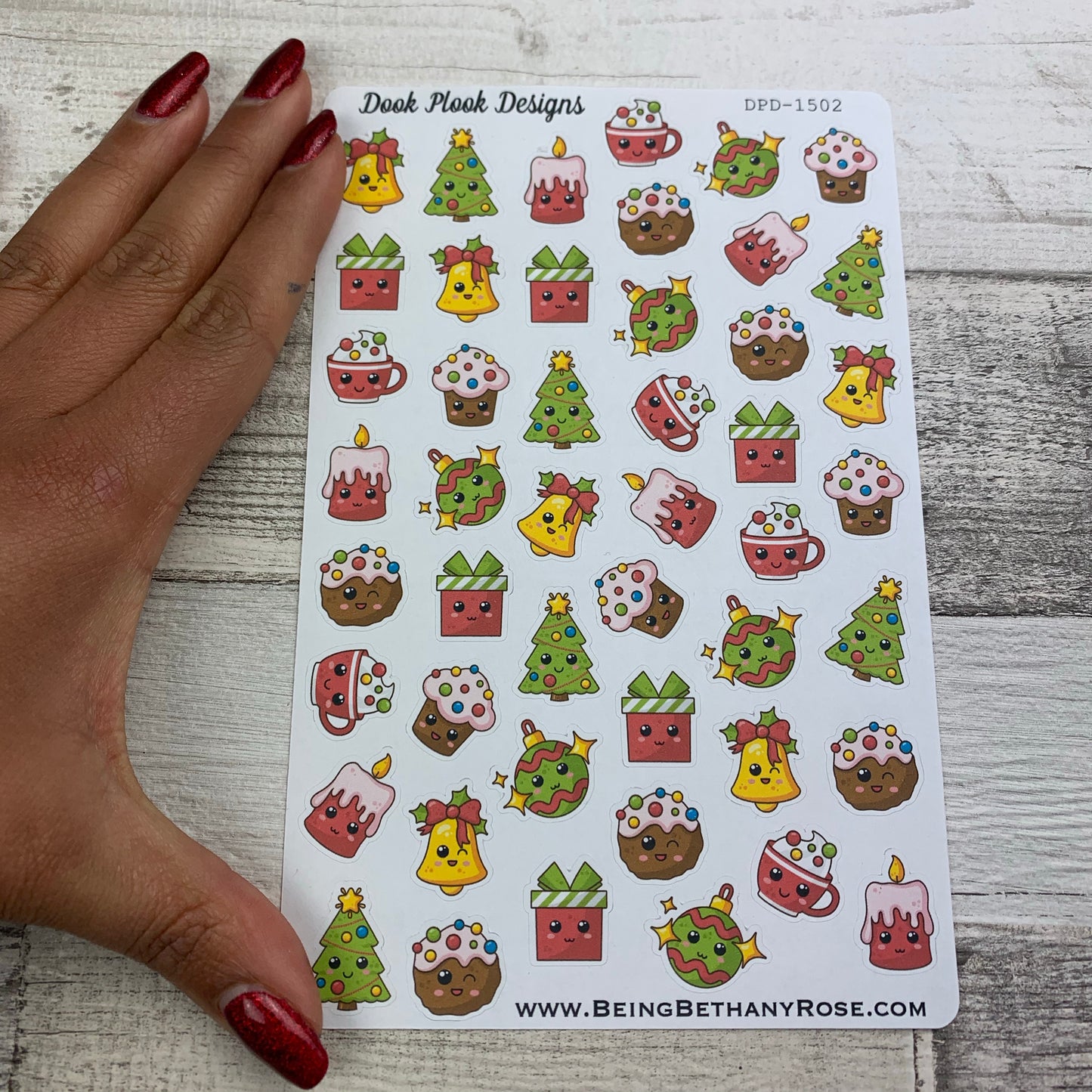 Kawaii Christmas icon stickers (DPD1502)