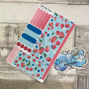 (0423) Passion Planner Daily stickers - Berry Nice Blue